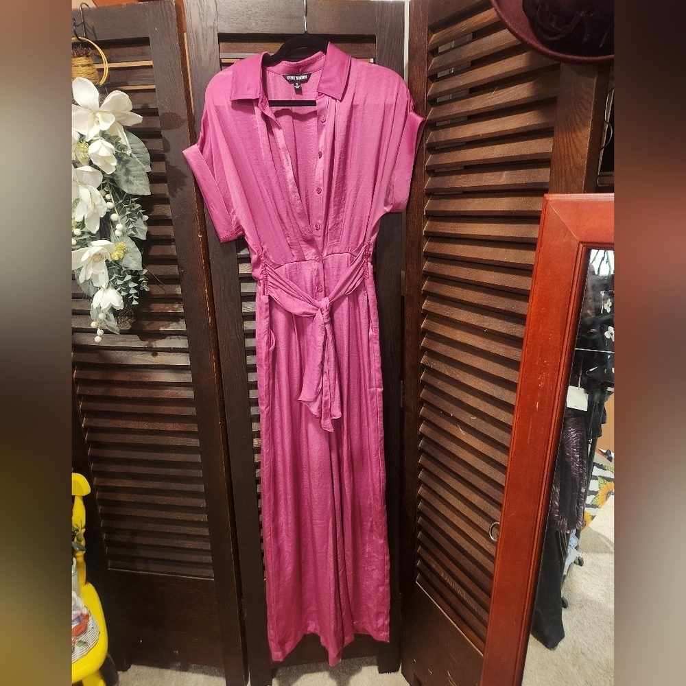 Steve Madden Fuchsia Jumpsuit with Tie Waist